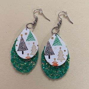 Handmade Holiday Tree Earrings